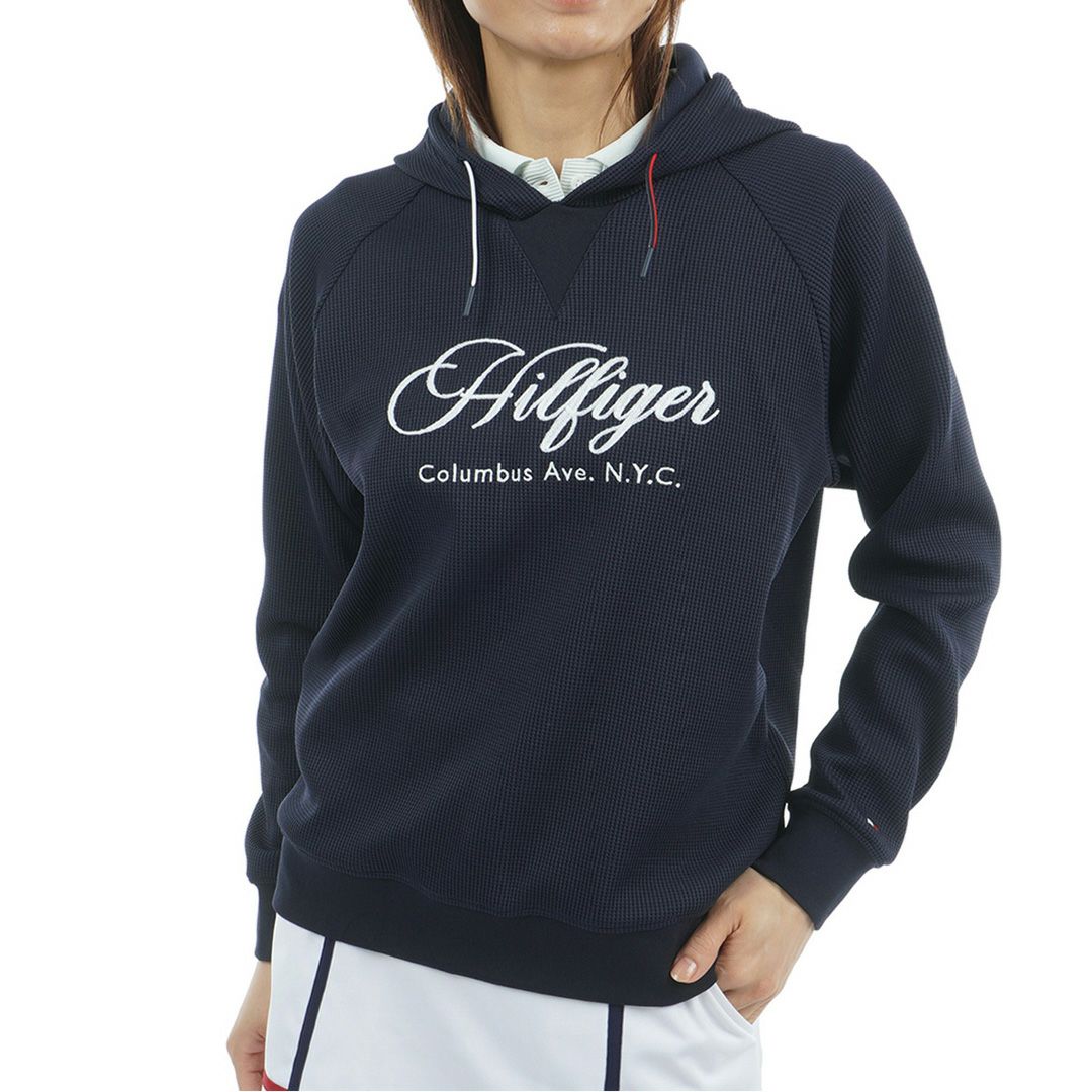 トミー ヒルフィガー ゴルフ Tommy Hilfiger Golf レディース レディース フロントロゴ ワッフルスウェットフーディー THLA550 詳細4