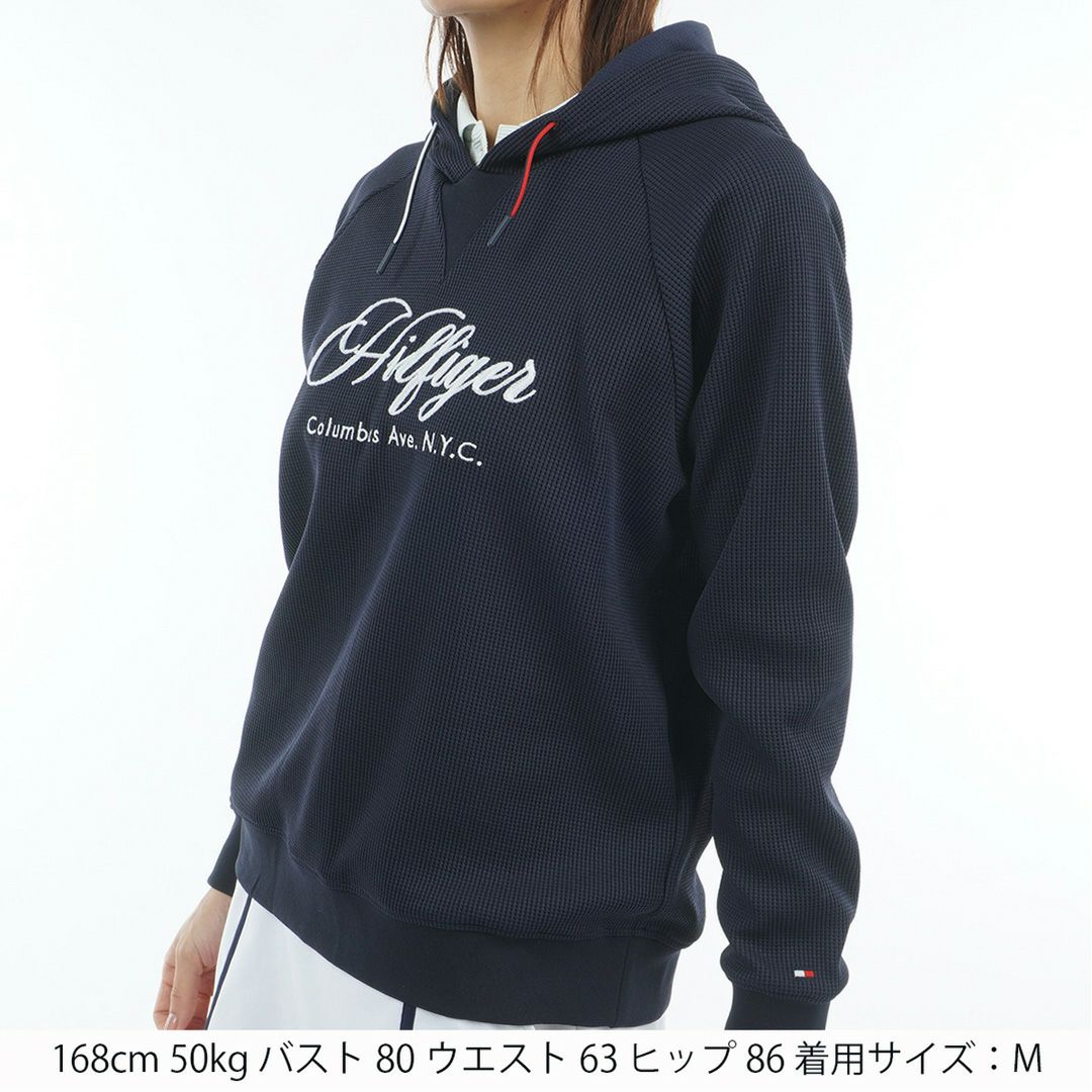 トミー ヒルフィガー ゴルフ Tommy Hilfiger Golf レディース レディース フロントロゴ ワッフルスウェットフーディー THLA550 詳細5