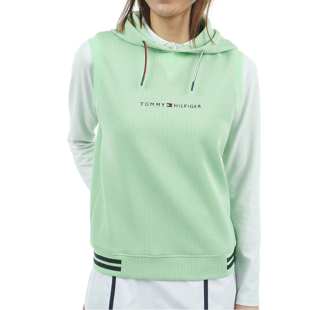 トミー ヒルフィガー ゴルフ Tommy Hilfiger Golf レディース レディース ワッフル スウェットフーディーベスト THLA551 詳細7