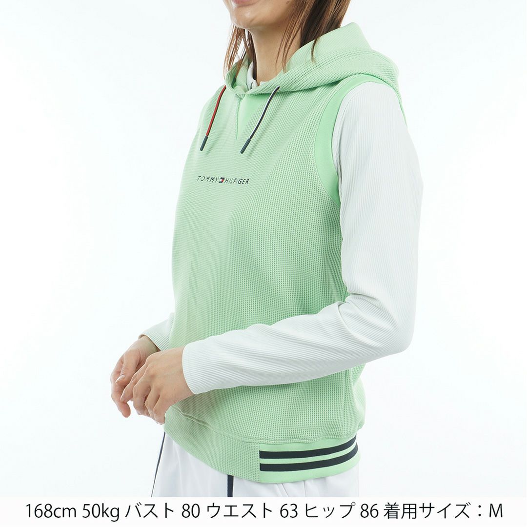 トミー ヒルフィガー ゴルフ Tommy Hilfiger Golf レディース レディース ワッフル スウェットフーディーベスト THLA551 詳細8