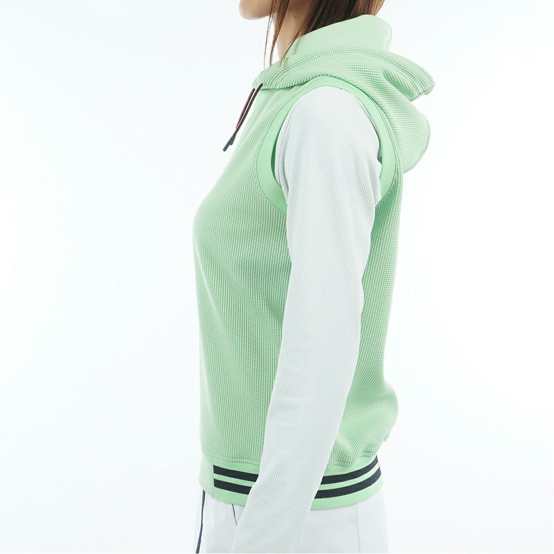 トミー ヒルフィガー ゴルフ Tommy Hilfiger Golf レディース レディース ワッフル スウェットフーディーベスト THLA551 詳細9