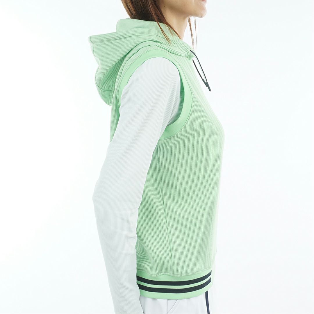 トミー ヒルフィガー ゴルフ Tommy Hilfiger Golf レディース レディース ワッフル スウェットフーディーベスト THLA551 詳細11