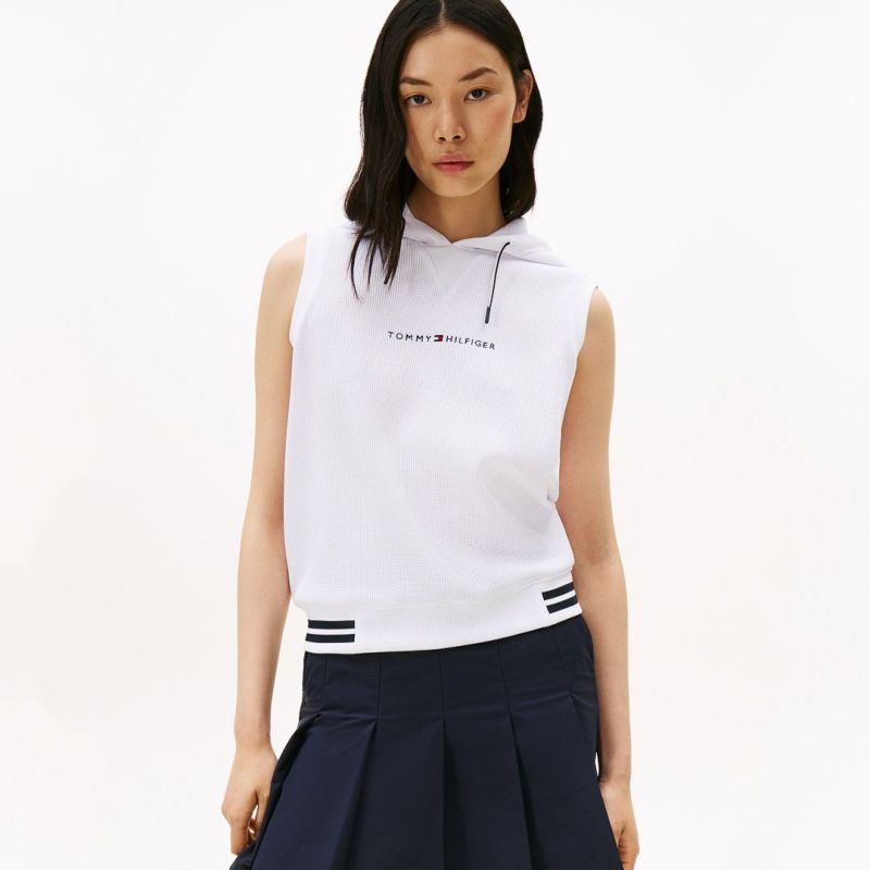トミー ヒルフィガー ゴルフ Tommy Hilfiger Golf レディース レディース ワッフル スウェットフーディーベスト THLA551 詳細20