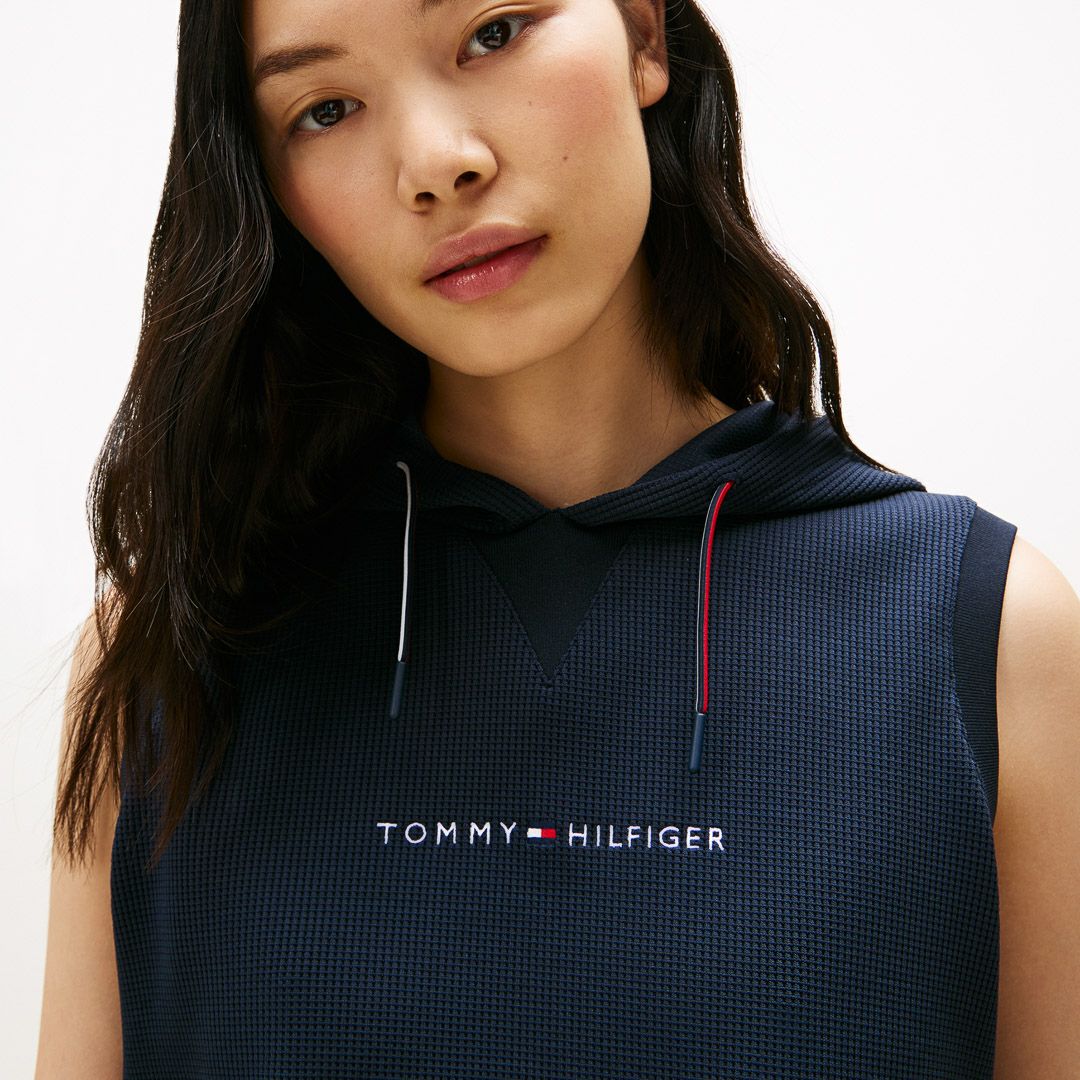 トミー ヒルフィガー ゴルフ Tommy Hilfiger Golf レディース レディース ワッフル スウェットフーディーベスト THLA551 詳細22