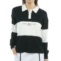 TOMMY HILFIGER GOLF レディース 長袖ラガーシャツ ブラック