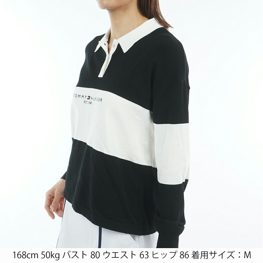 トミー ヒルフィガー ゴルフ Tommy Hilfiger Golf レディース レディース ラガー長袖 ニットシャツ THLA553 詳細2