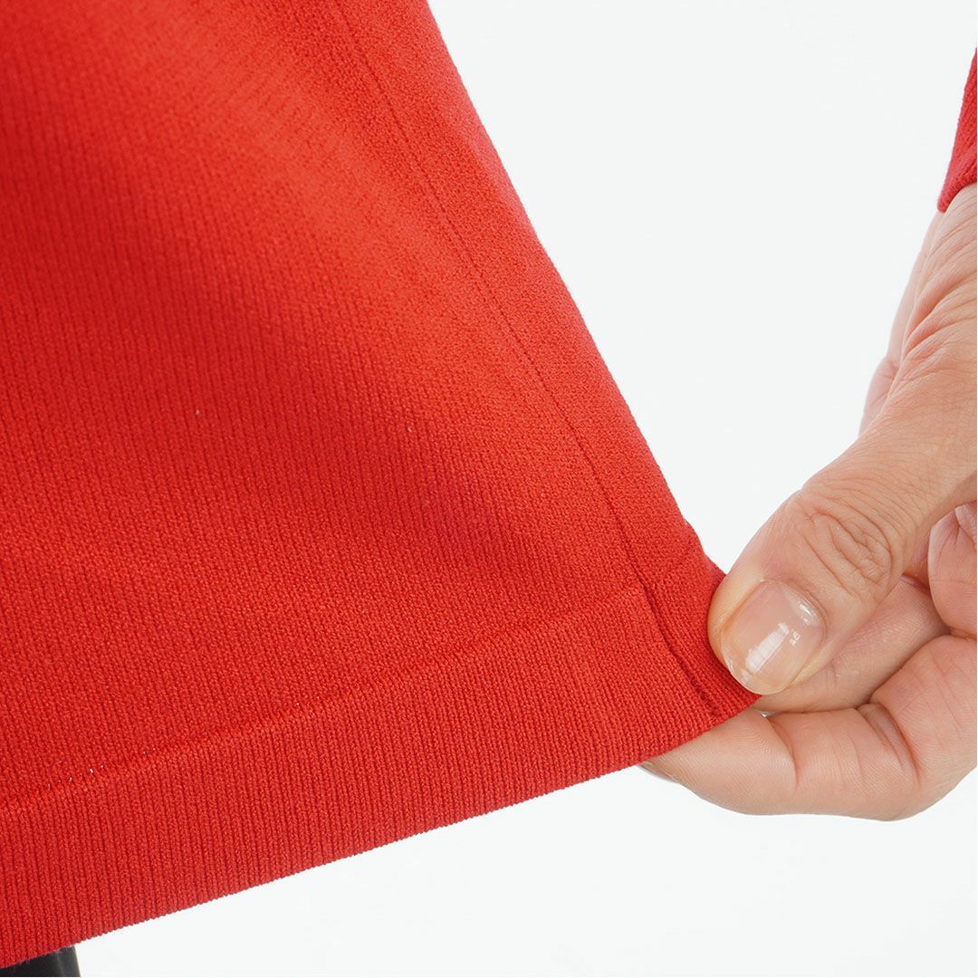 TOMMY HILFIGER GOLF レディース 長袖ラガーシャツ トリコロール レッド