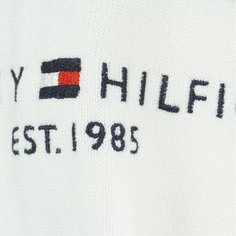 TOMMY HILFIGER GOLF レディース 長袖ラガーシャツ トリコロール レッド