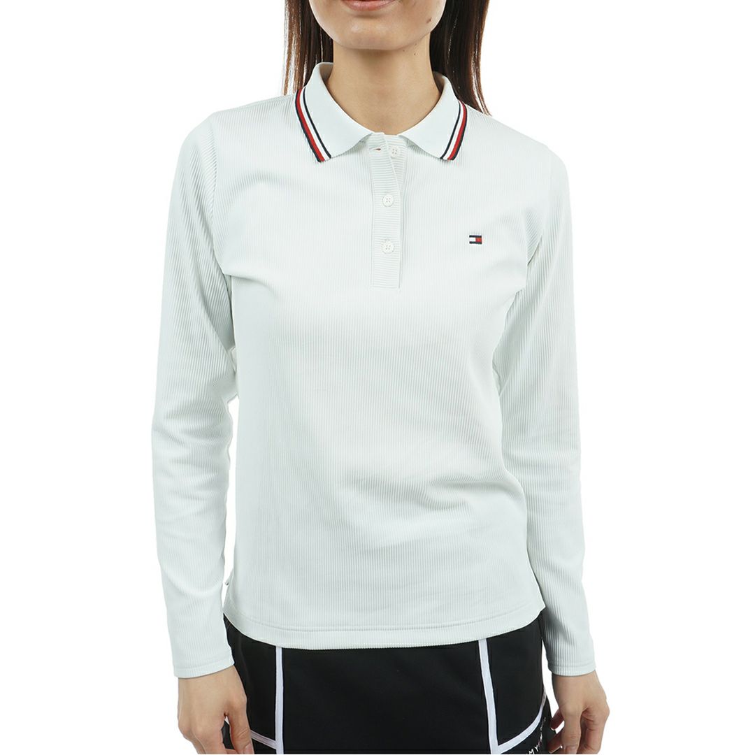 トミー ヒルフィガー ゴルフ Tommy Hilfiger Golf レディース レディース ハイテンション 長袖ポロシャツ THLA555 詳細1