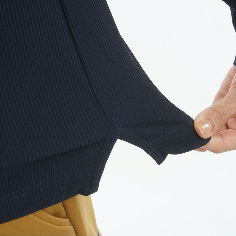 TOMMY HILFIGER GOLF レディース 長袖ポロシャツ ネイビー