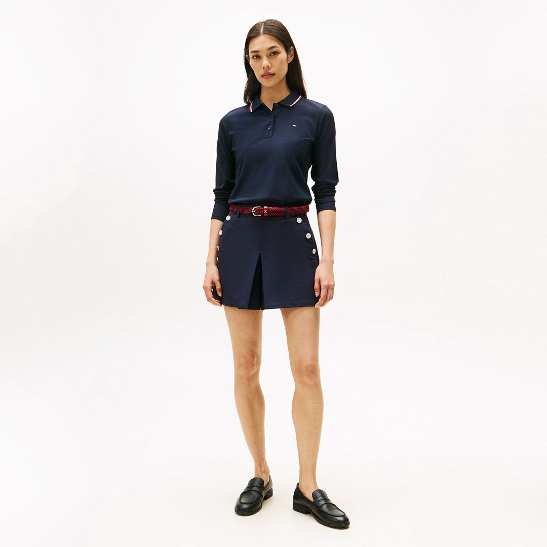 TOMMY HILFIGER GOLF レディース 長袖ポロシャツ  モデル画像