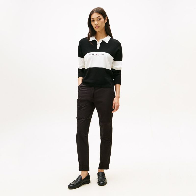 トミー ヒルフィガー ゴルフ Tommy Hilfiger Golf レディース レディース 裾ロゴゴム ロングパンツ THLA557 詳細19