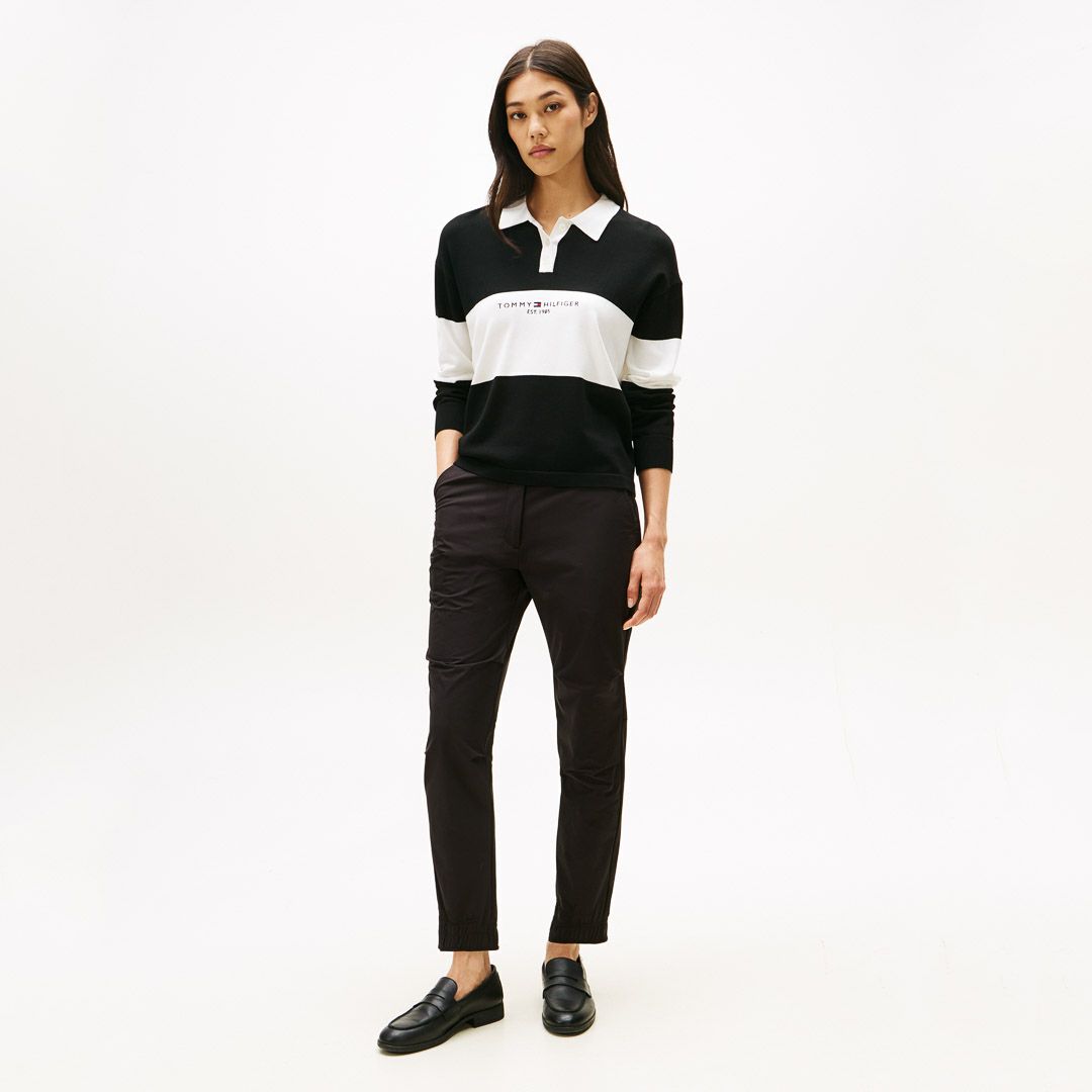 TOMMY HILFIGER GOLF レディース ロングパンツ モデル着用画像