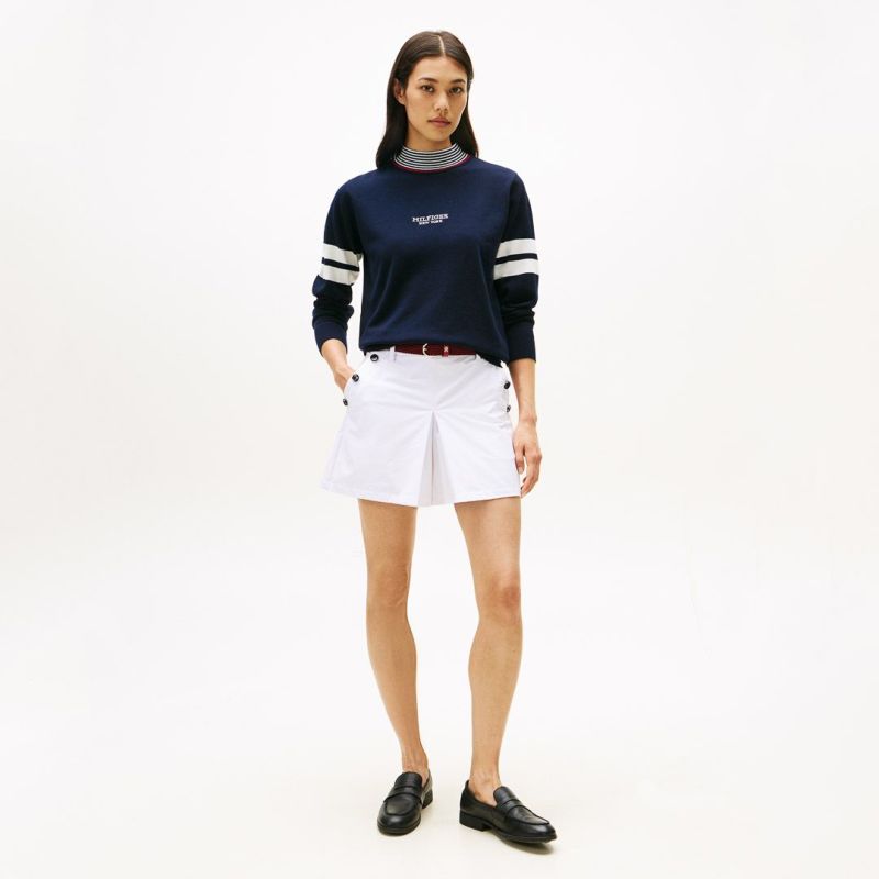 トミー ヒルフィガー ゴルフ Tommy Hilfiger Golf レディース レディース ボックスプリーツ マリンキュロット THLA559 詳細20