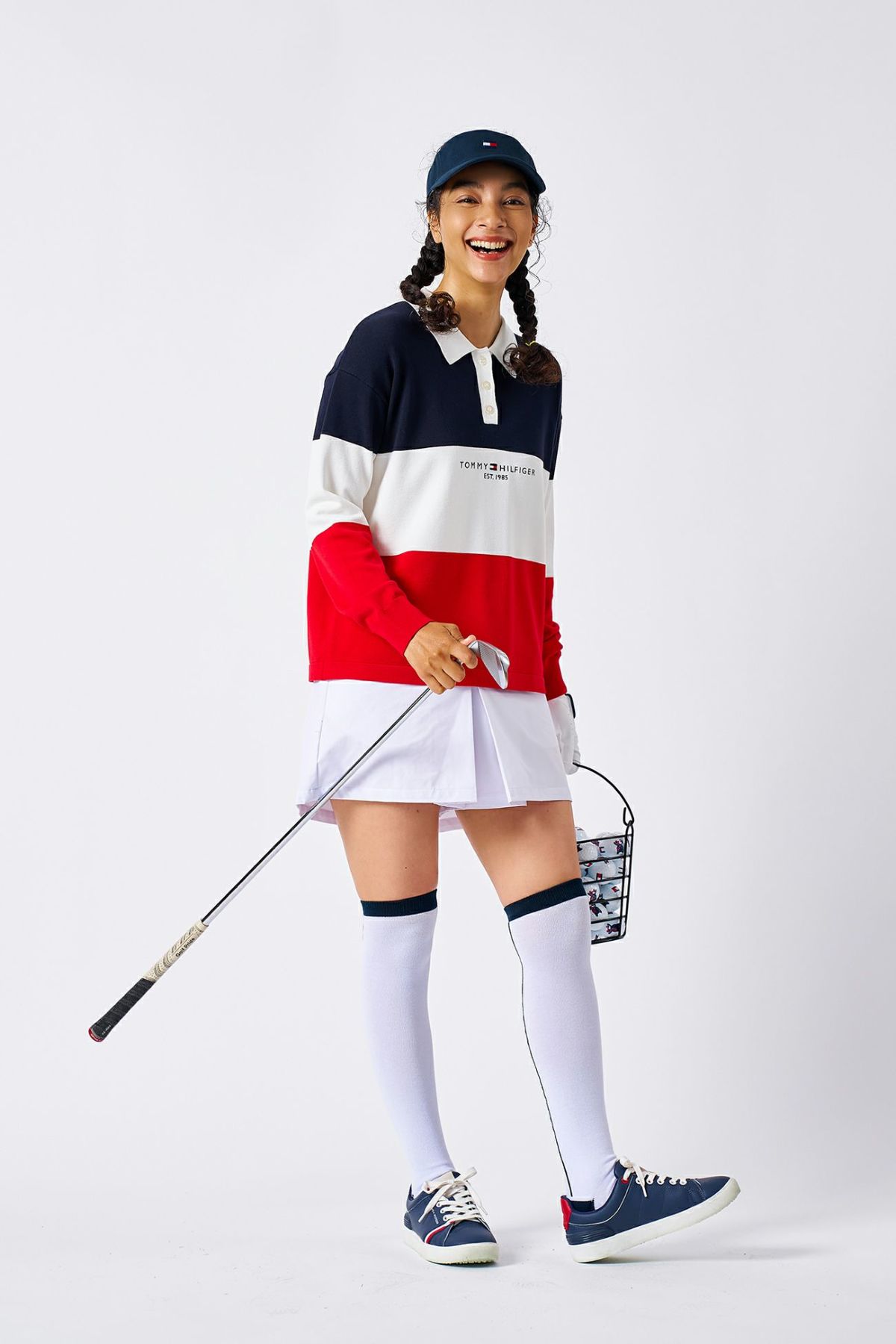 トミー ヒルフィガー ゴルフ Tommy Hilfiger Golf レディース レディース ボックスプリーツ マリンキュロット THLA559 詳細12