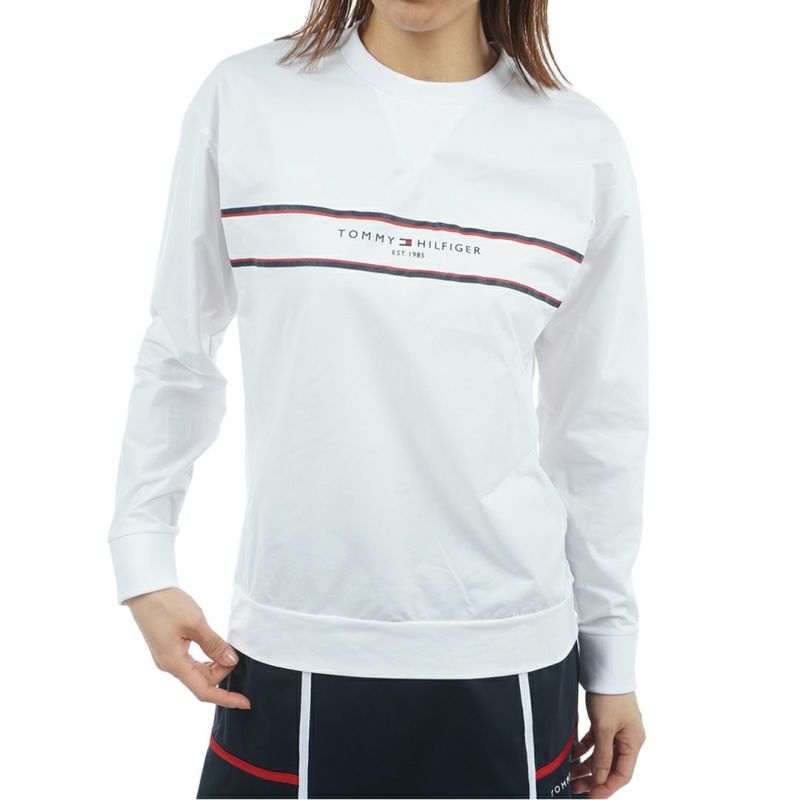 TOMMY HILFIGER GOLF レディース 長袖スウェットシャツ ホワイト