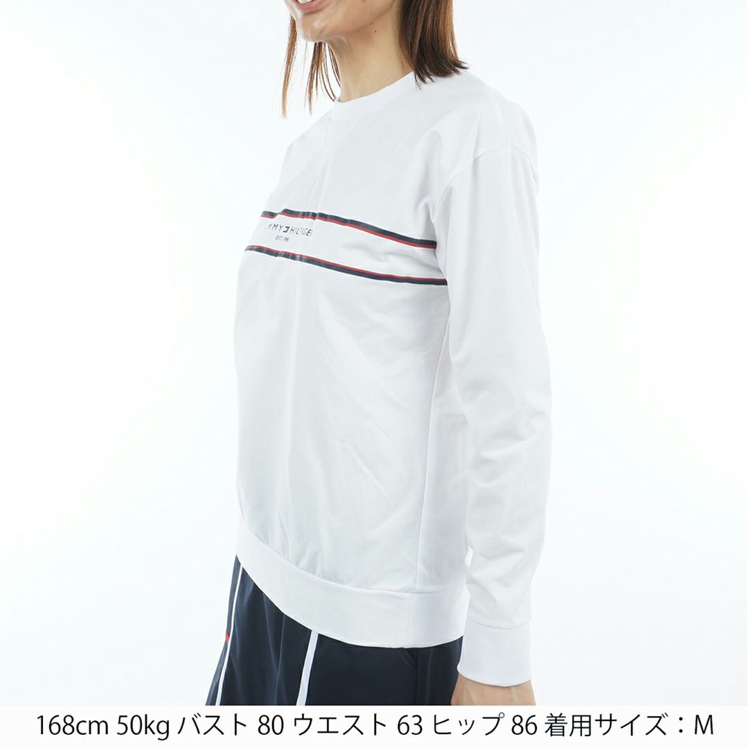 TOMMY HILFIGER GOLF レディース 長袖スウェットシャツ ホワイト