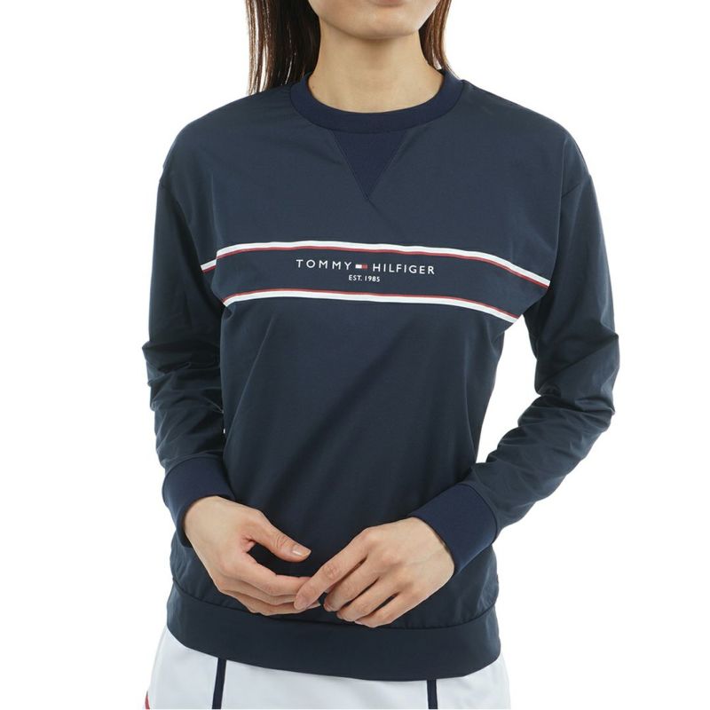TOMMY HILFIGER GOLF レディース 長袖スウェットシャツ ネイビー