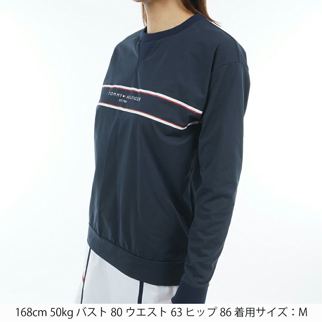 トミー ヒルフィガー ゴルフ Tommy Hilfiger Golf レディース レディース フロントロゴ 長袖スウェットシャツ THLA560 詳細5