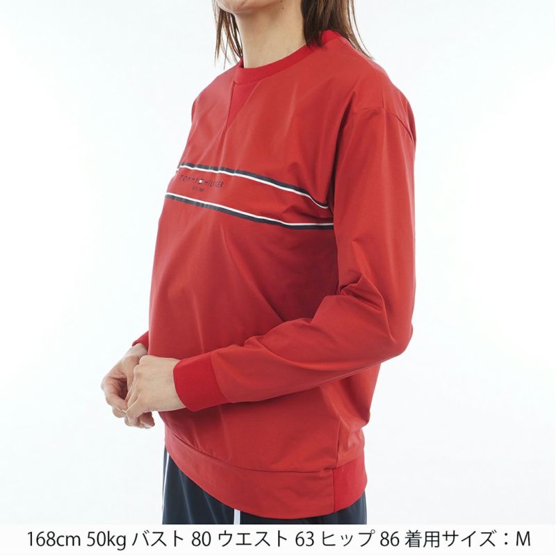 TOMMY HILFIGER GOLF レディース 長袖スウェットシャツ レッド
