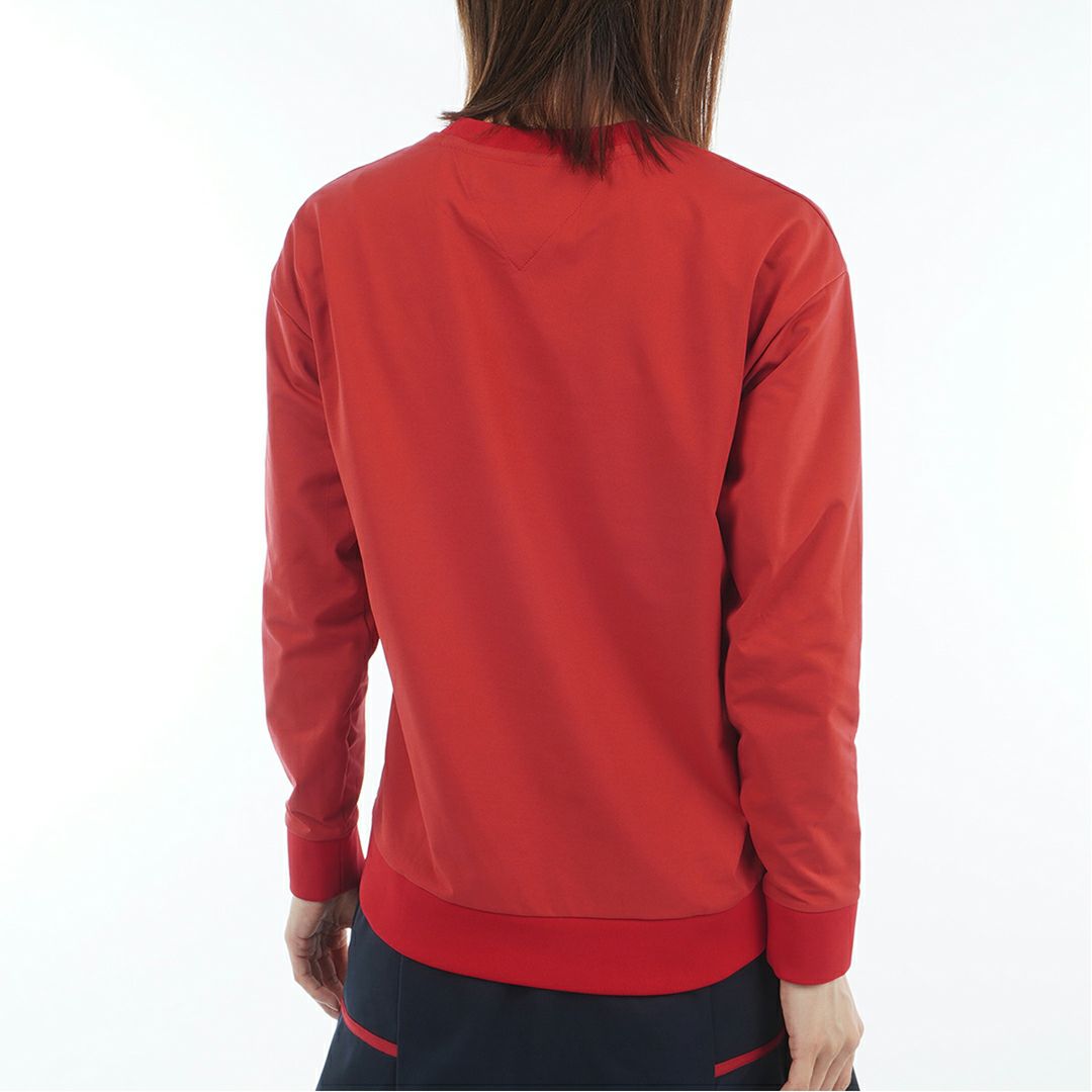 TOMMY HILFIGER GOLF レディース 長袖スウェットシャツ レッド