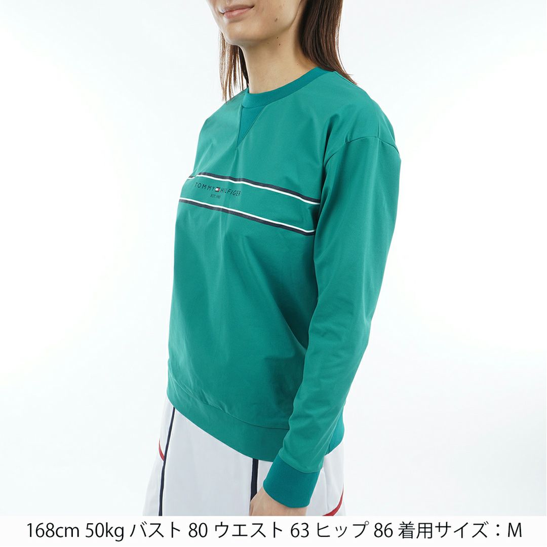 トミー ヒルフィガー ゴルフ Tommy Hilfiger Golf レディース レディース フロントロゴ 長袖スウェットシャツ THLA560 詳細11