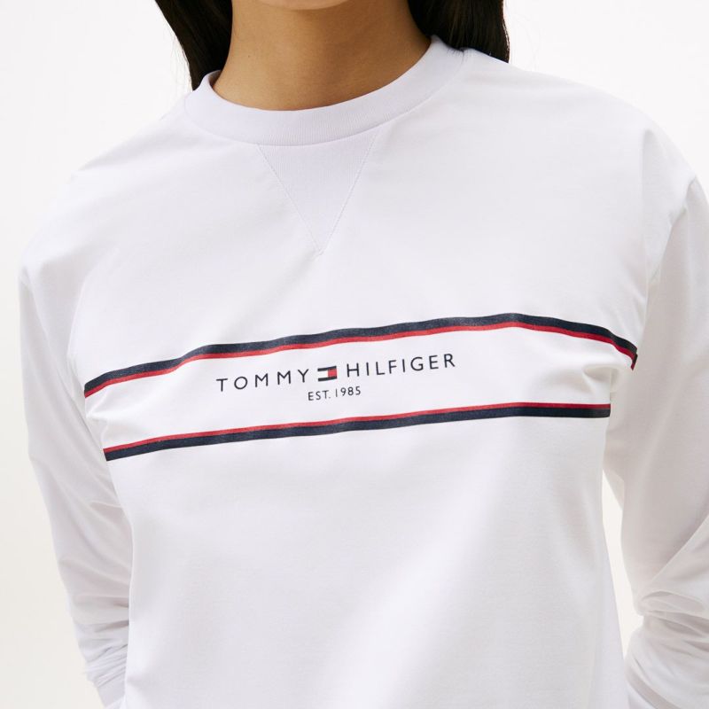 TOMMY HILFIGER GOLF レディース 長袖スウェットシャツ ホワイト