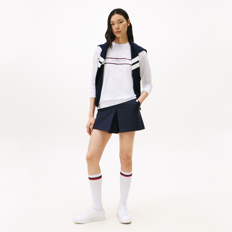 TOMMY HILFIGER GOLF レディース 長袖スウェットシャツ ホワイト