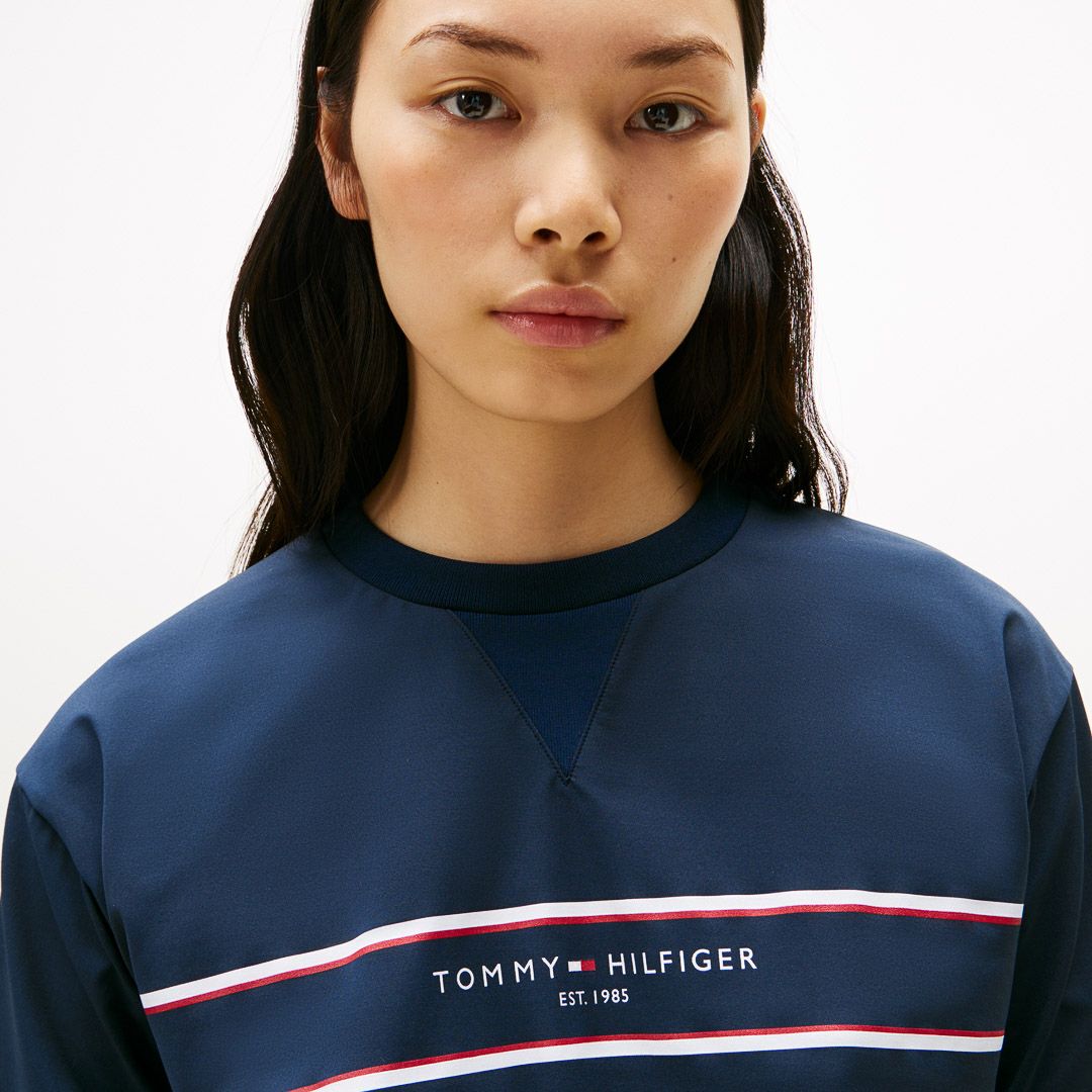 TOMMY HILFIGER GOLF レディース 長袖スウェットシャツ ネイビー