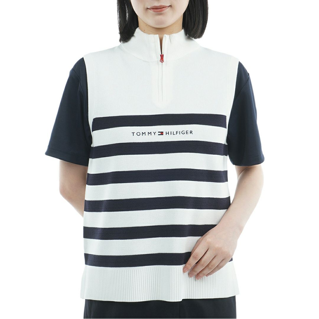 TOMMY HILFIGER GOLF レディース ノースリーブニット ホワイト