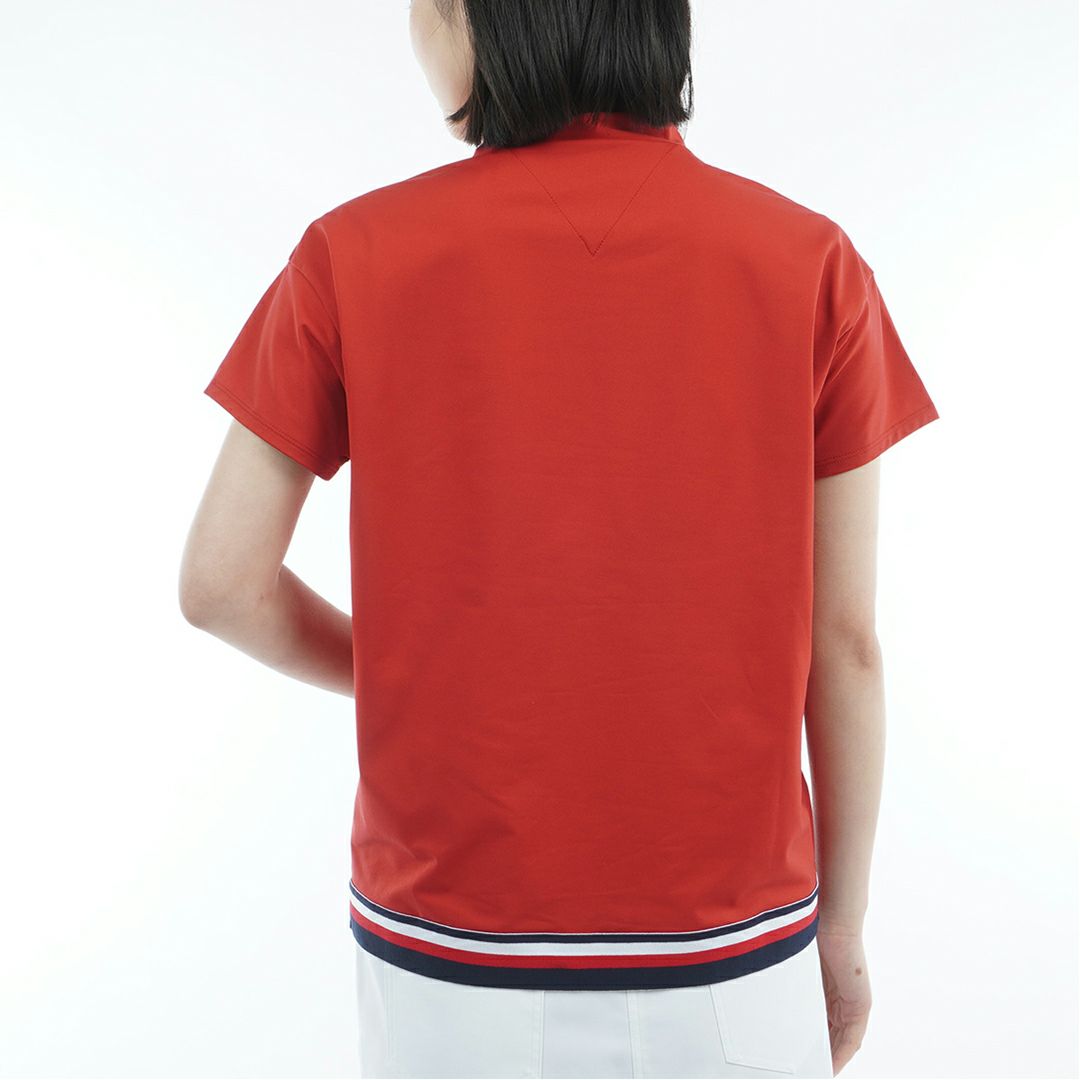 トミー ヒルフィガー ゴルフ Tommy Hilfiger Golf レディース レディース エンボスロゴ 半袖モックネックシャツ THLA562 詳細10