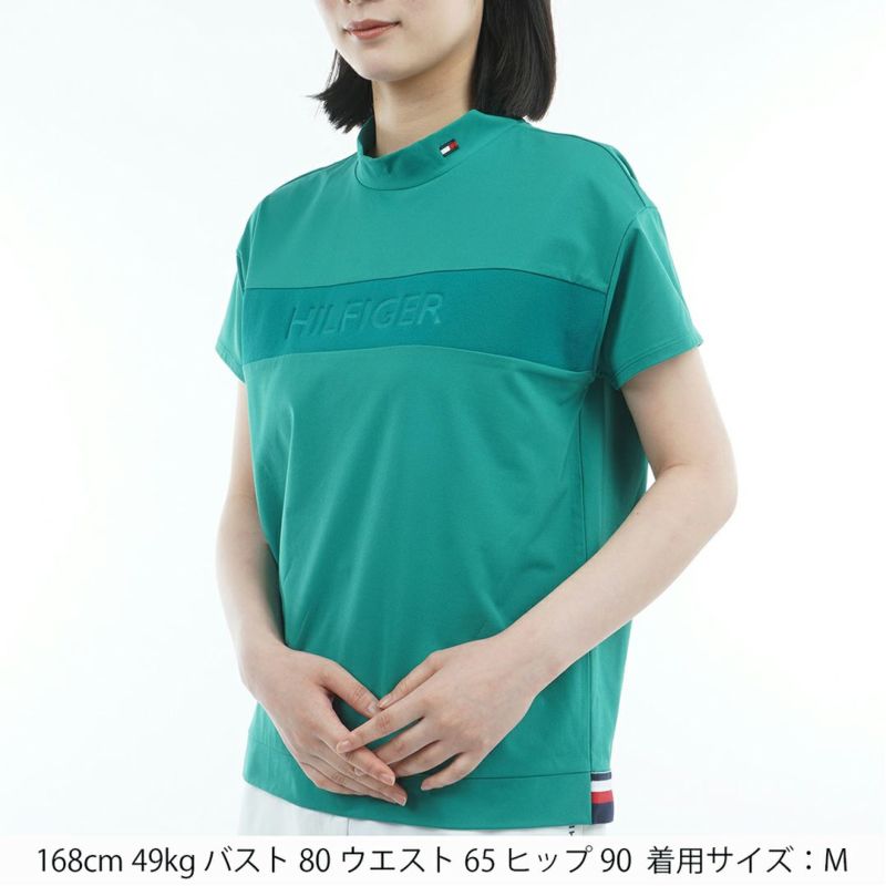TOMMY HILFIGER GOLF レディース 半袖モックネックシャツ グリーン