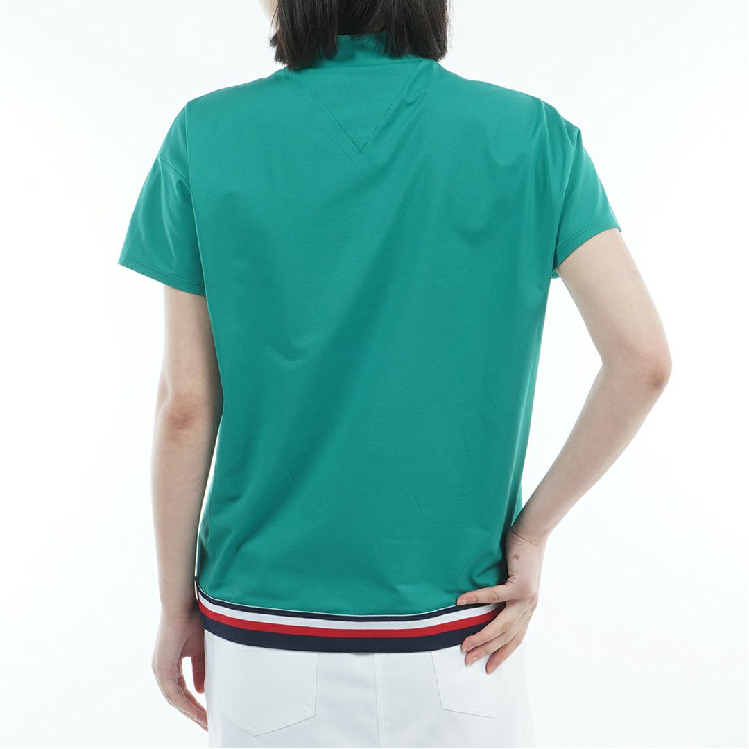 トミー ヒルフィガー ゴルフ Tommy Hilfiger Golf レディース レディース エンボスロゴ 半袖モックネックシャツ THLA562 詳細18