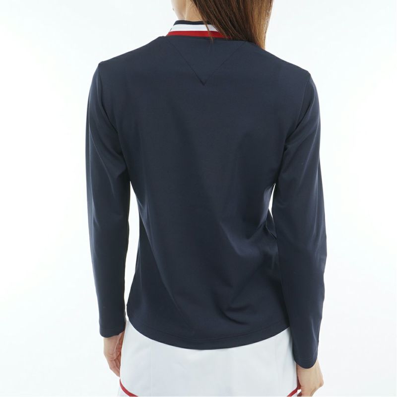 TOMMY HILFIGER GOLF レディース 長袖モックネックシャツ ネイビー