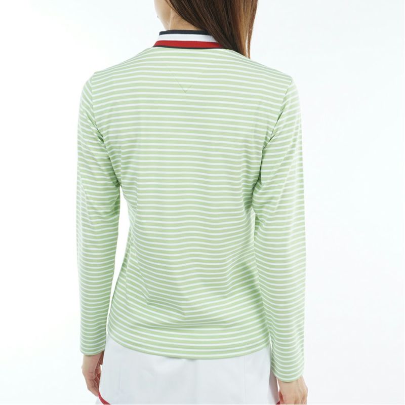 TOMMY HILFIGER GOLF レディース 長袖モックネックシャツ ライトグリーン