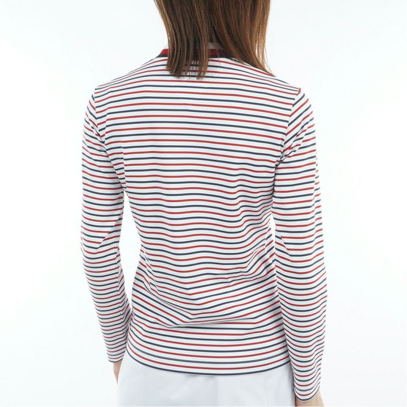 TOMMY HILFIGER GOLF レディース 長袖モックネックシャツ トリコロール