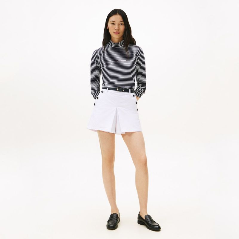 トミー ヒルフィガー ゴルフ Tommy Hilfiger Golf レディース レディース ベア天 長袖モックネックシャツ THLA563 詳細22