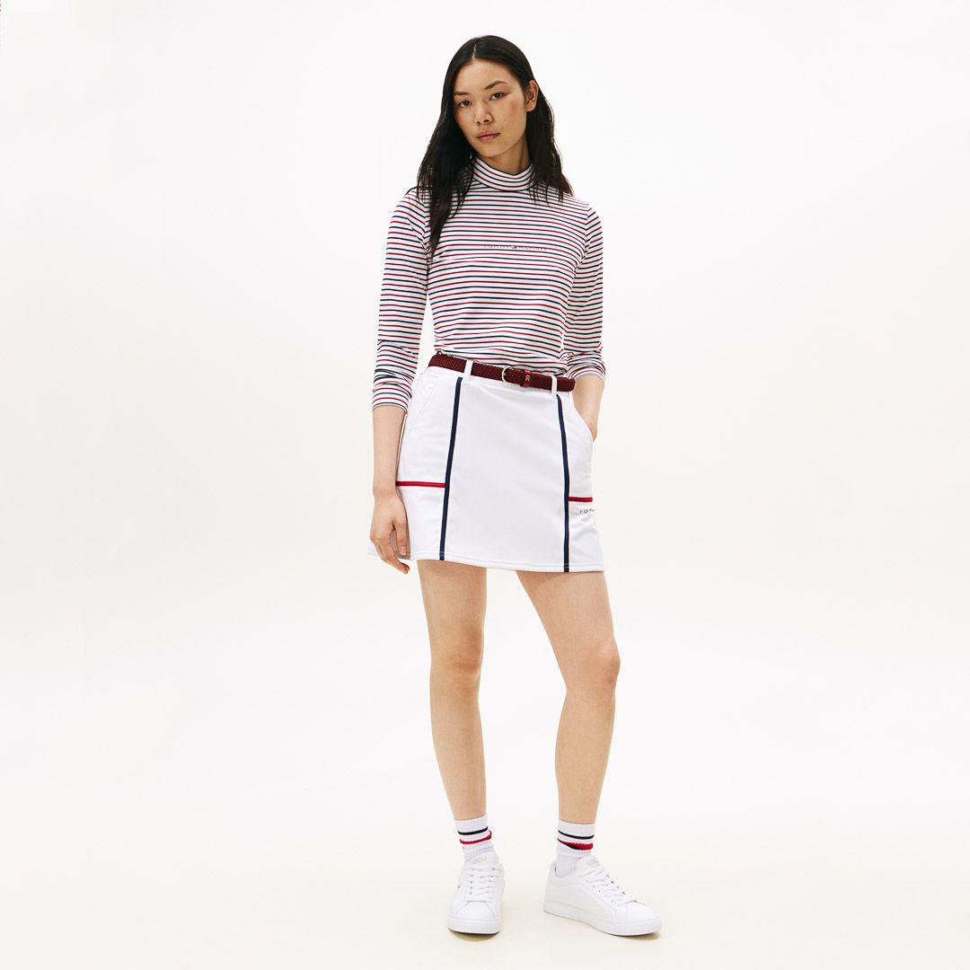 トミー ヒルフィガー ゴルフ Tommy Hilfiger Golf レディース レディース ベア天 長袖モックネックシャツ THLA563 詳細27