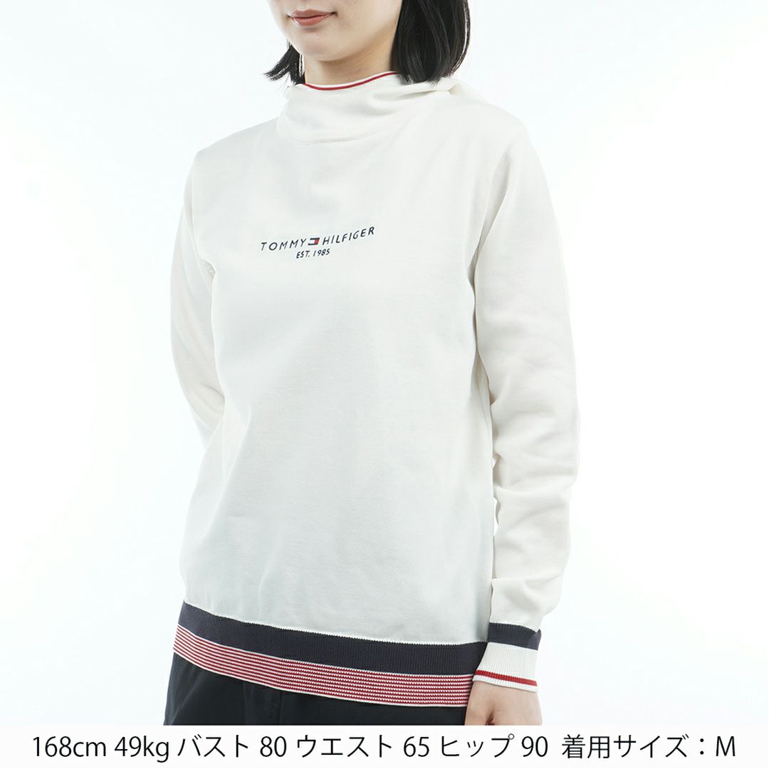 トミー ヒルフィガー ゴルフ Tommy Hilfiger Golf レディース レディース フロントロゴ フーディーニット THLA564 詳細2