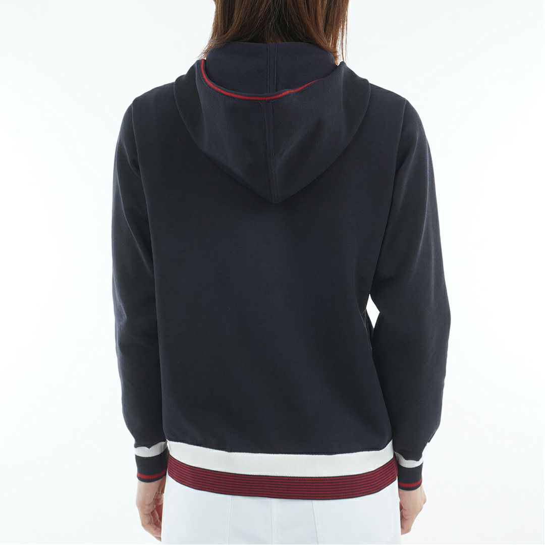 TOMMY HILFIGER GOLF レディース フーディーニット ネイビー