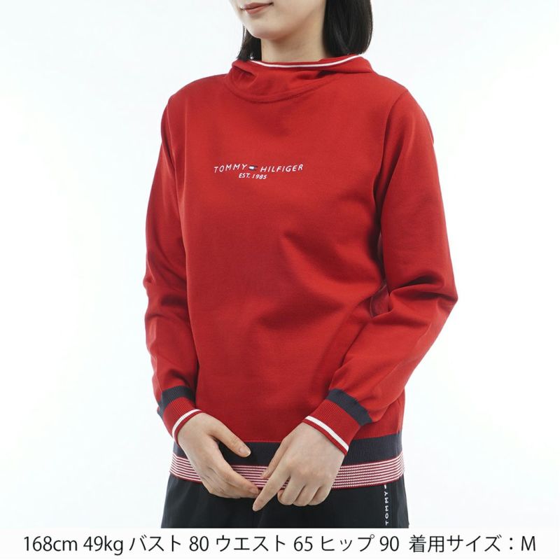 TOMMY HILFIGER GOLF レディース フーディーニット レッド