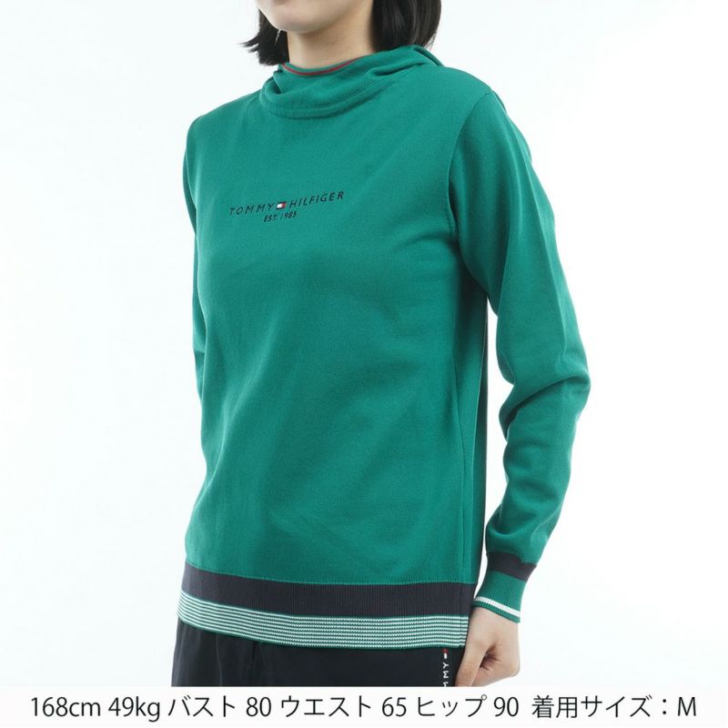 TOMMY HILFIGER GOLF レディース フーディーニット グリーン