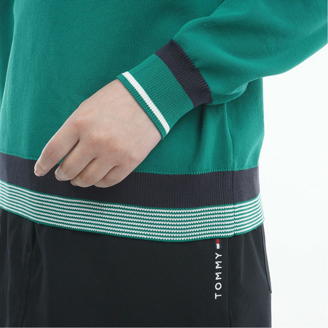 TOMMY HILFIGER GOLF レディース フーディーニット グリーン