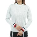 TOMMY HILFIGER GOLF レディース 長袖ニット ホワイト