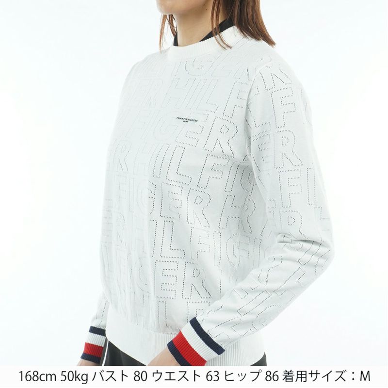 トミー ヒルフィガー ゴルフ Tommy Hilfiger Golf レディース レディース ドットロゴ クルーネックニット THLA565 詳細2
