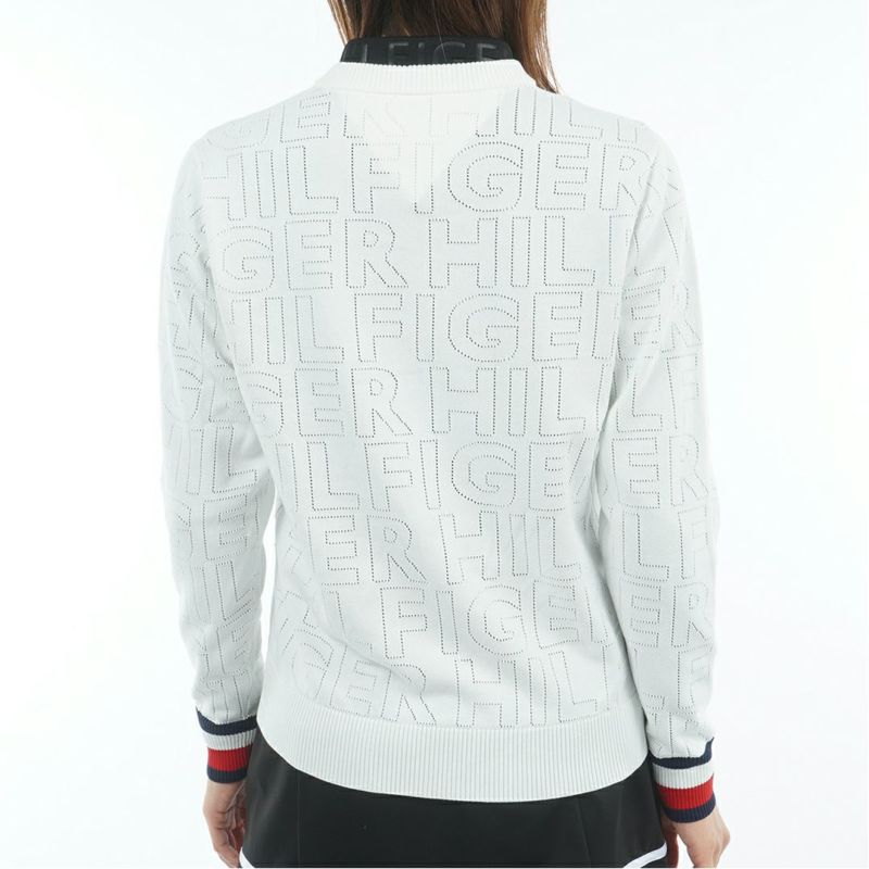 トミー ヒルフィガー ゴルフ Tommy Hilfiger Golf レディース レディース ドットロゴ クルーネックニット THLA565 詳細3
