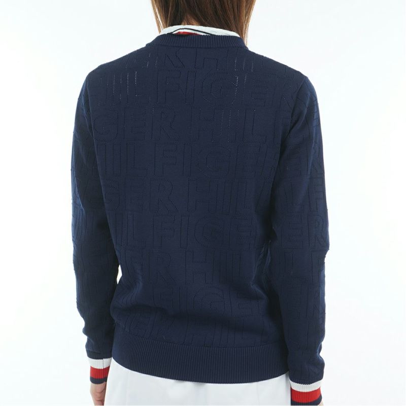 TOMMY HILFIGER GOLF レディース 長袖ニット ネイビー