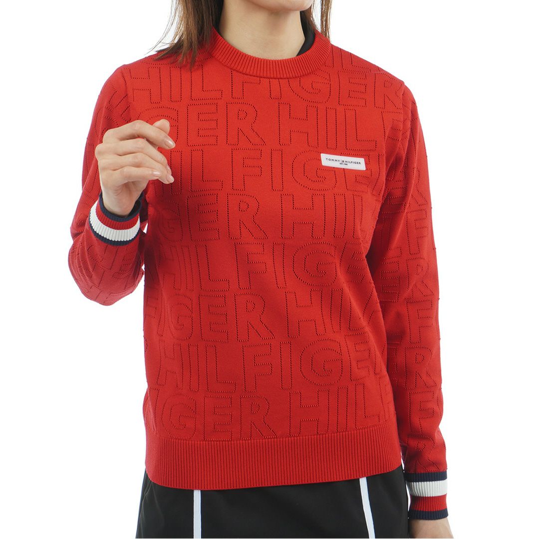 トミー ヒルフィガー ゴルフ Tommy Hilfiger Golf レディース レディース ドットロゴ クルーネックニット THLA565 詳細7