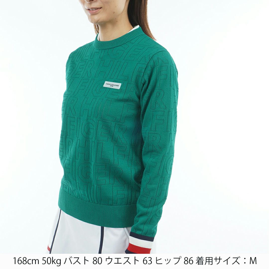 TOMMY HILFIGER GOLF レディース 長袖ニット グリーン