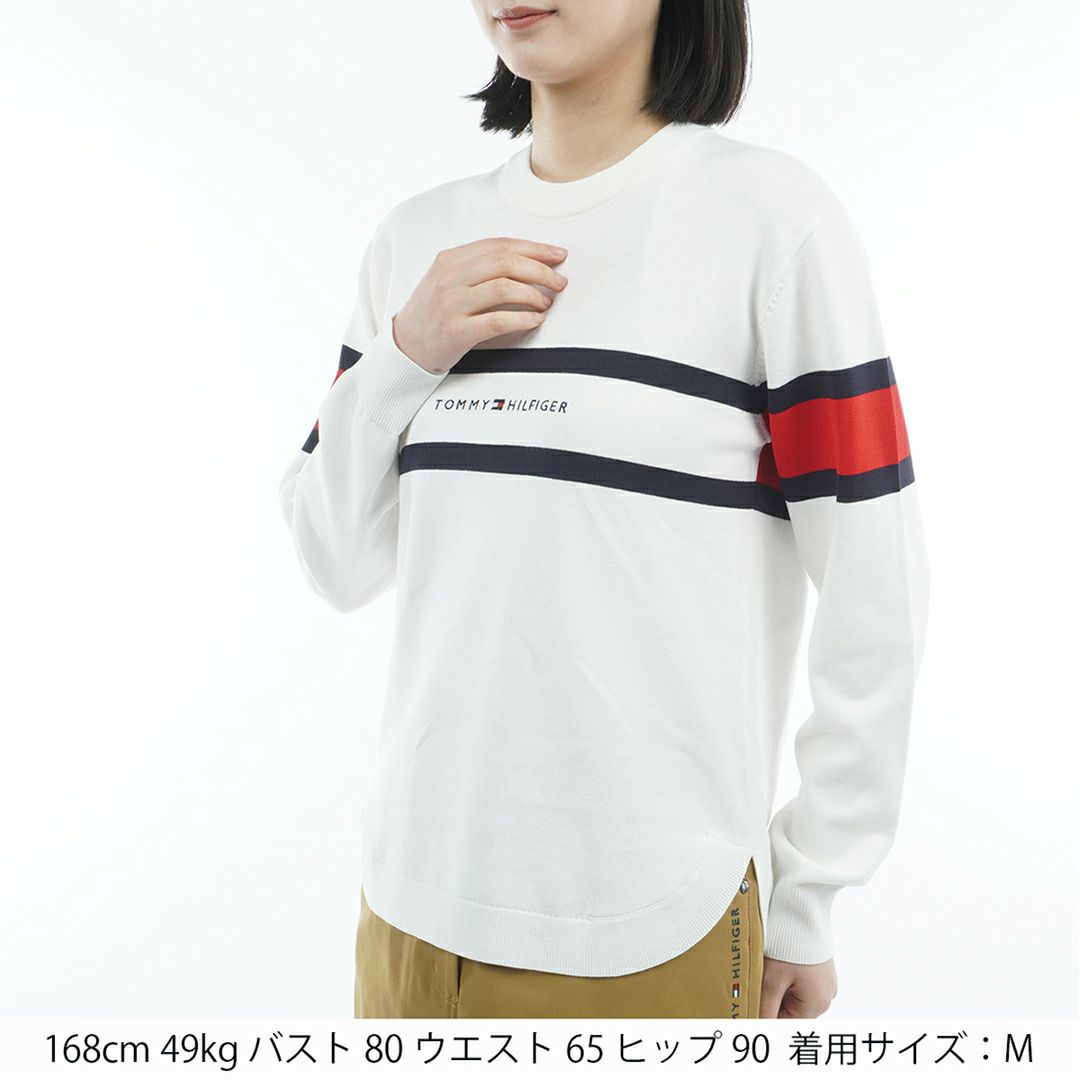 TOMMY HILFIGER GOLF レディース 長袖ニット ホワイト